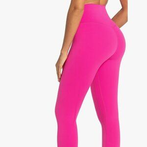 Womens Workout Leggings Fuscia Hot Pink Activewear Size Small
